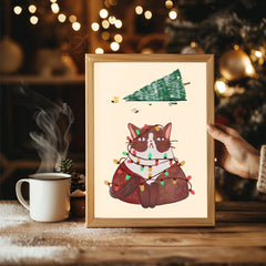 Musical Snowman Art Poster Tablosu