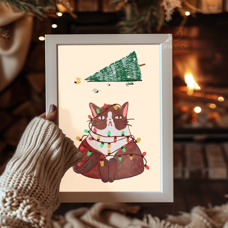 Musical Snowman Art Poster Tablosu