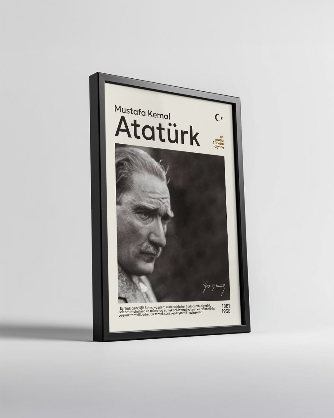 Mustafa Kemal Atatürk – Sonsuz Lider Portre Poster Tablosu