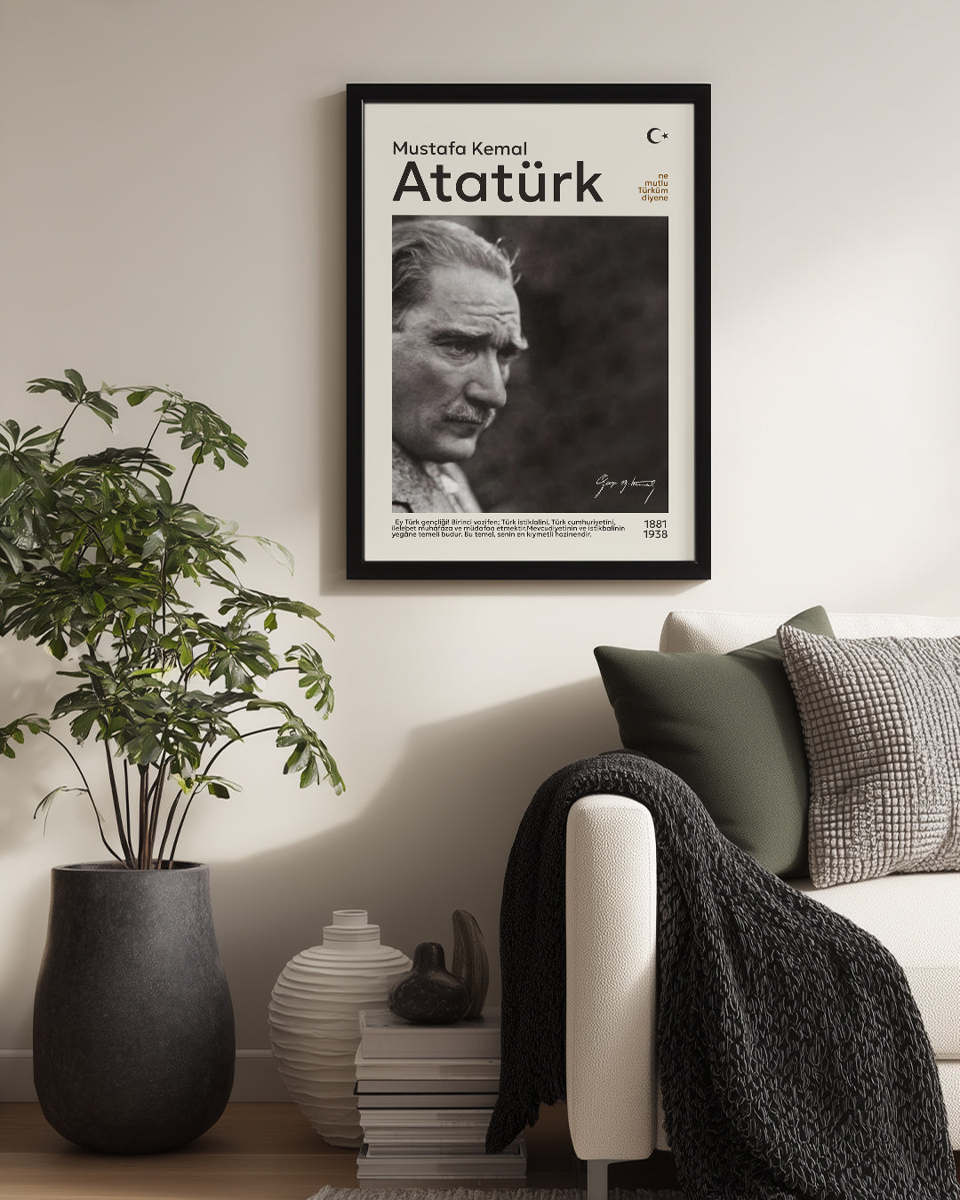 Mustafa Kemal Atatürk – Sonsuz Lider Portre Poster Tablosu