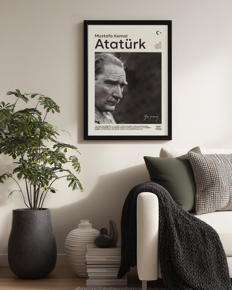 Mustafa Kemal Atatürk – Sonsuz Lider Portre Poster Tablosu