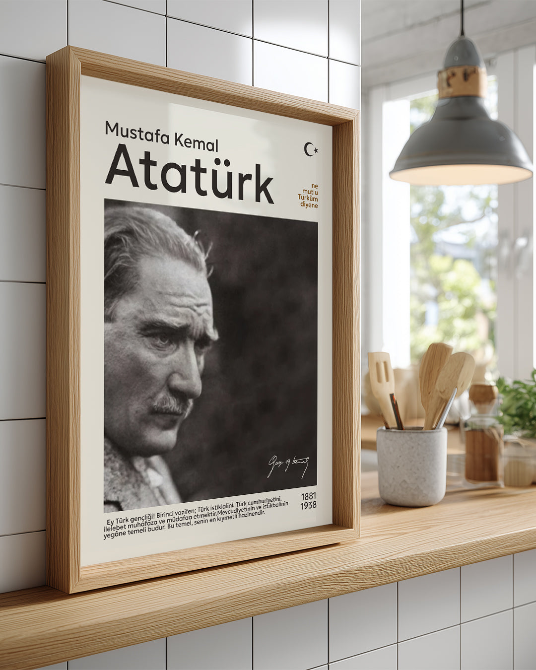 Mustafa Kemal Atatürk – Sonsuz Lider Portre Poster Tablosu