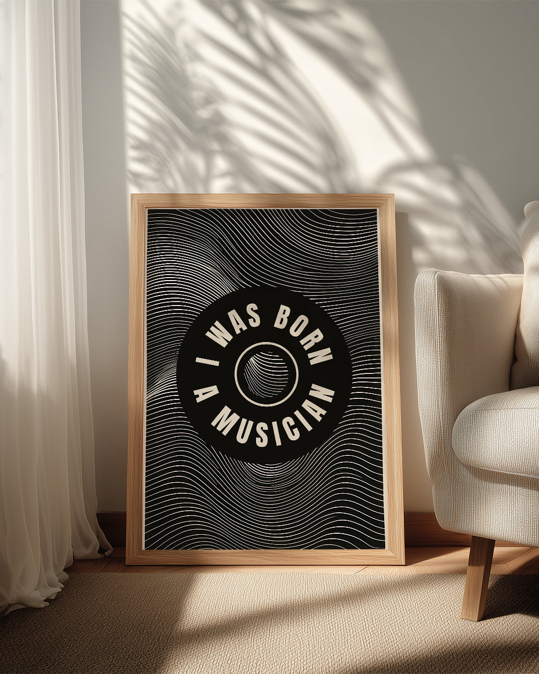 Müzik Tutkusu - Siyah Beyaz Çizgiler Poster Tablosu