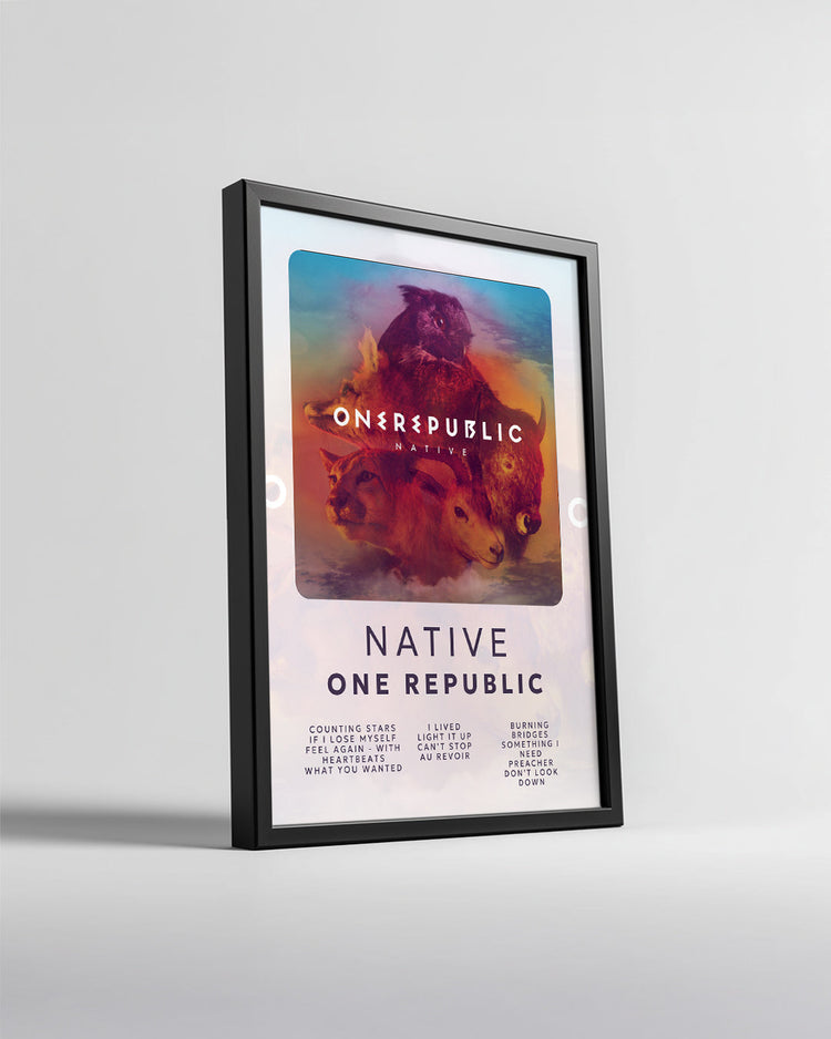 Native - One Republic Poster Tablosu