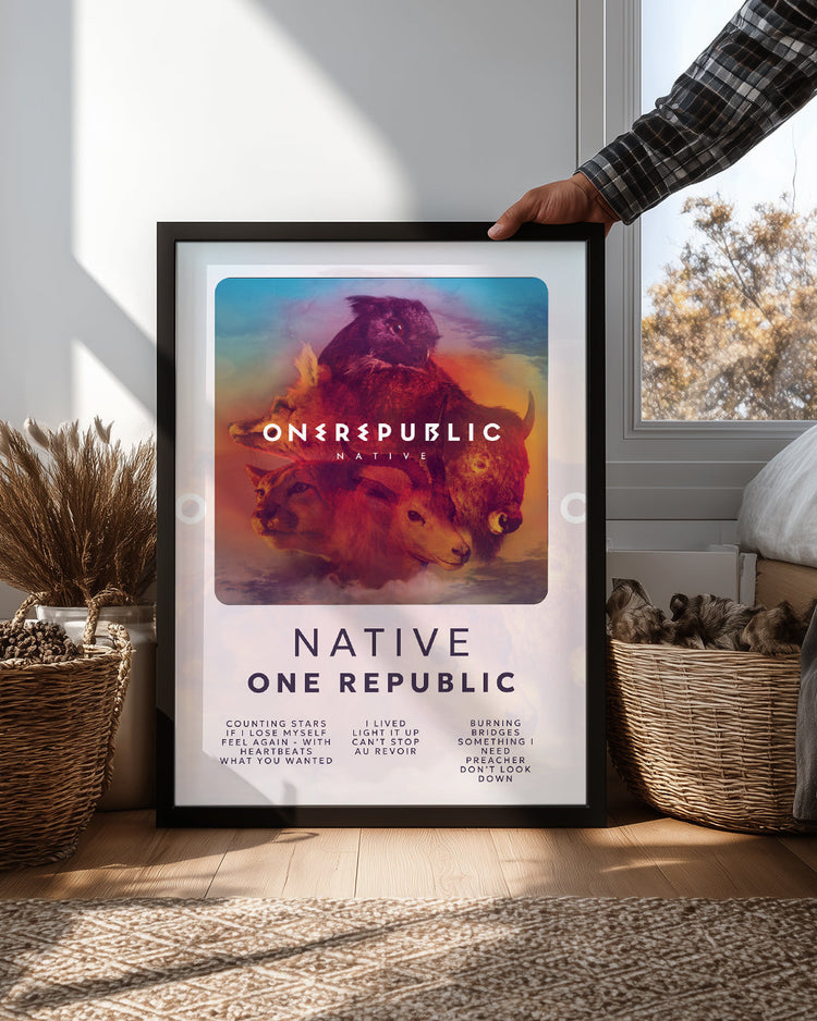 Native - One Republic Poster Tablosu