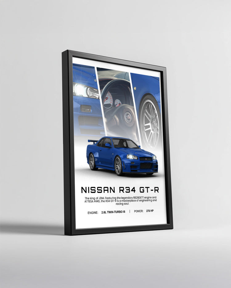 Nissan R34 GTR Poster Tablosu