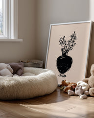 Noir Vase Poster Tablosu
