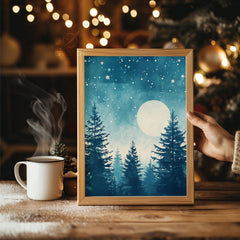 Northern Lights Christmas Poster Tablosu