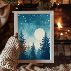 Northern Lights Christmas Poster Tablosu