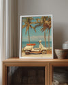 Nostaljik Motor Sahil Poster Tablosu
