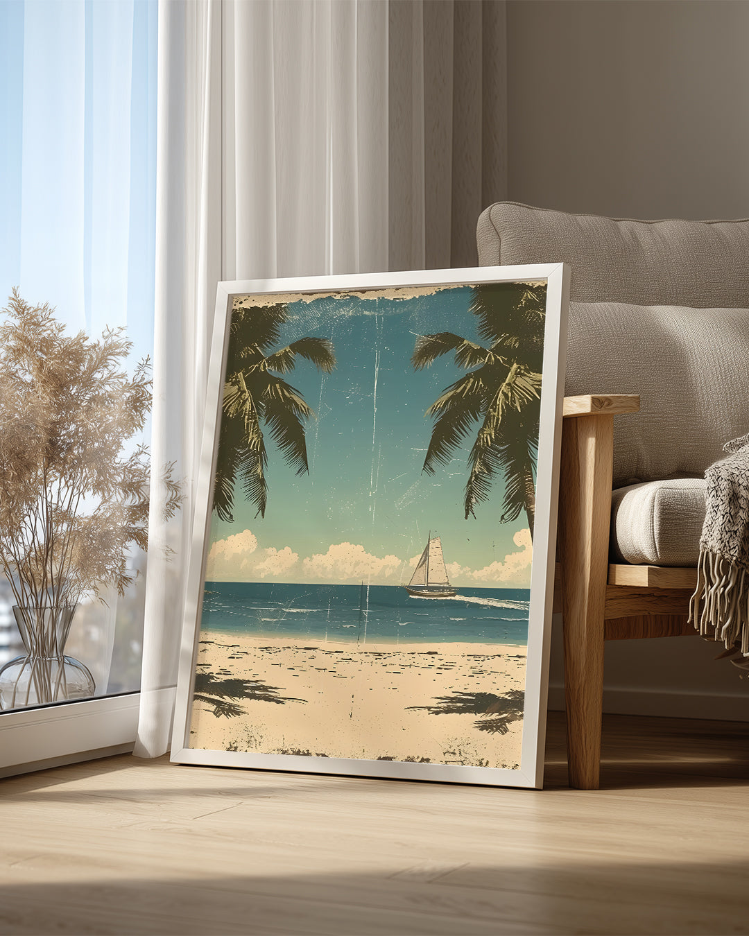 Nostaljik Sahil Poster Tablosu