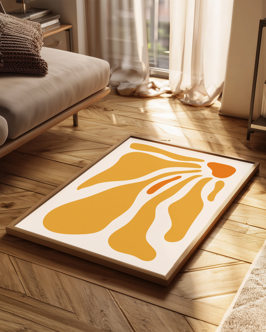 Ocre Flow Poster Tablosu