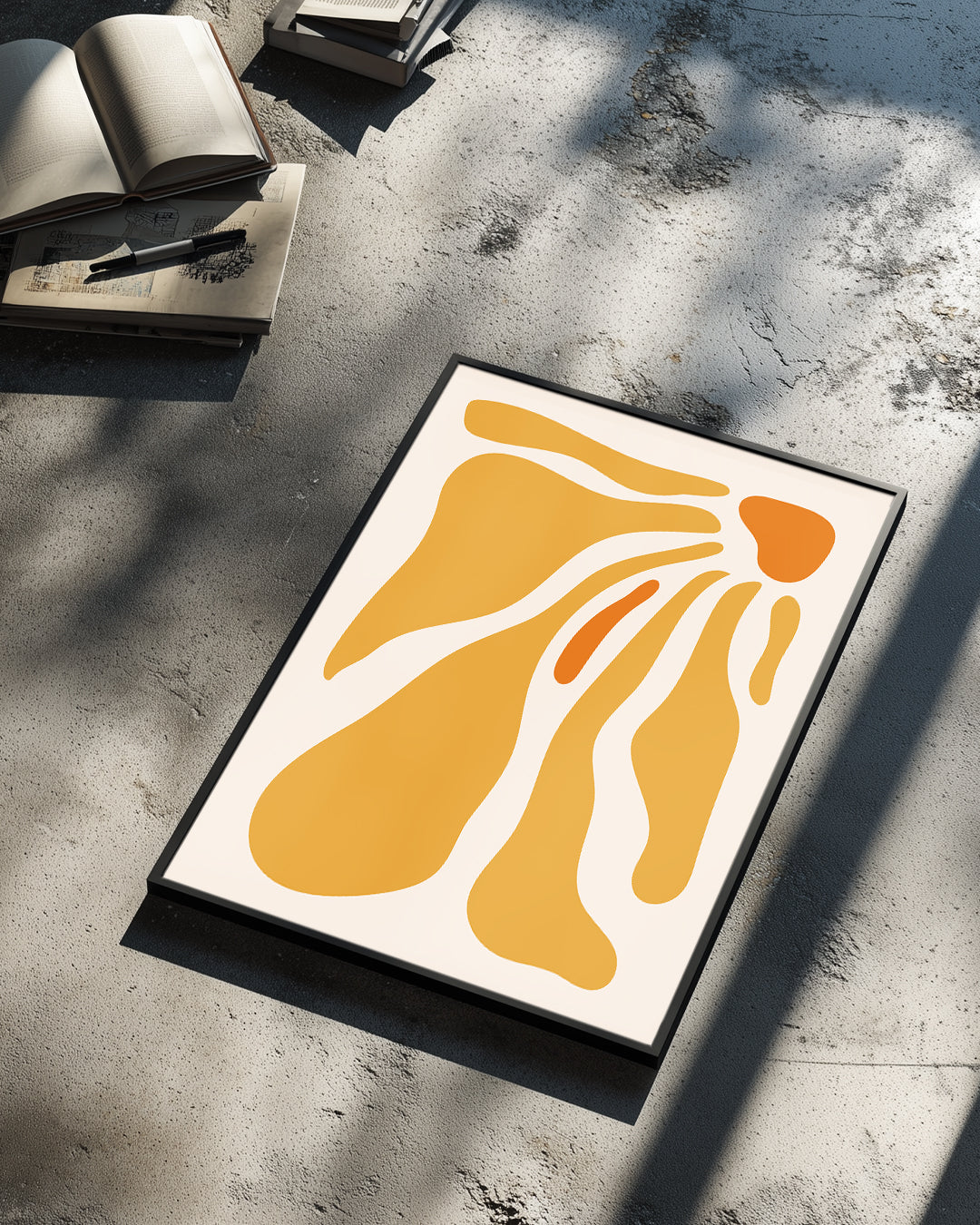 Ocre Flow Poster Tablosu