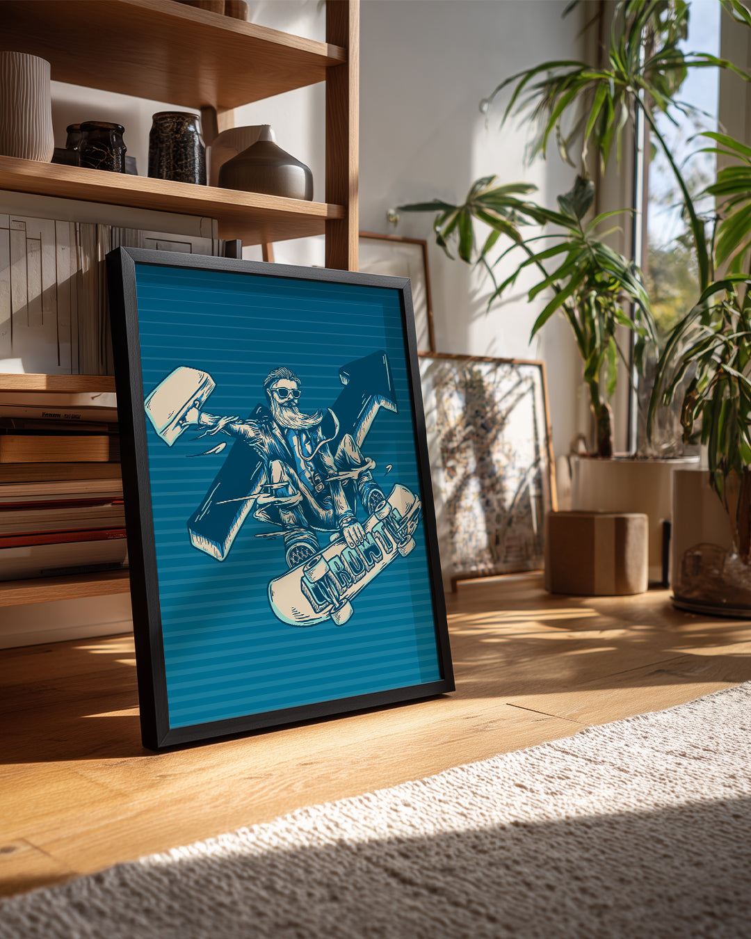 Ofis Kaykayı - Eğlenceli İş Adamı Poster Tablosu