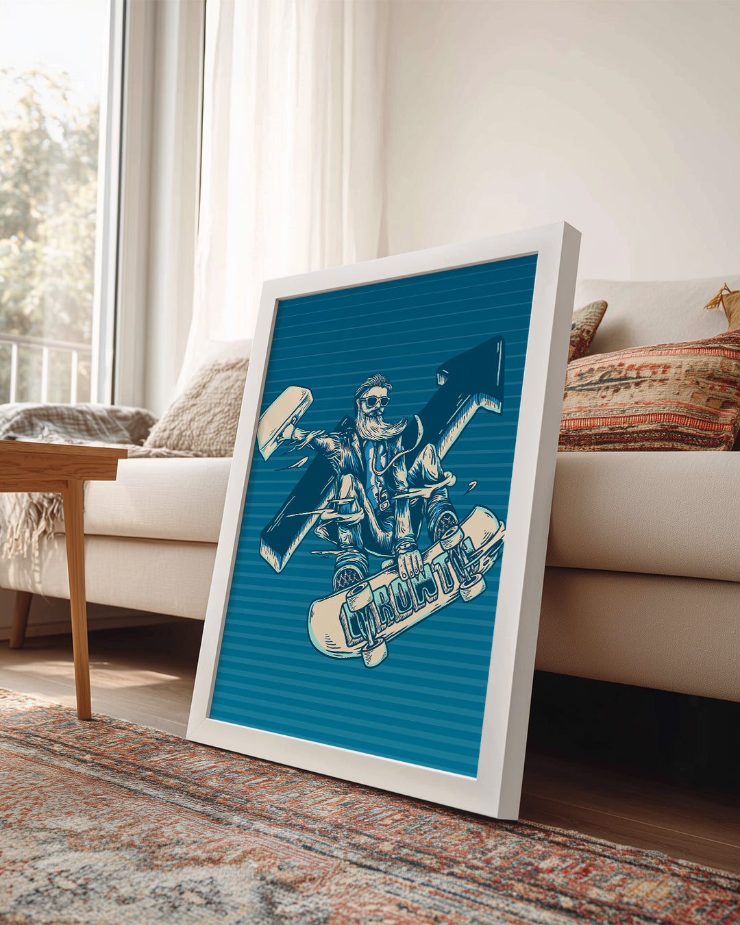 Ofis Kaykayı - Eğlenceli İş Adamı Poster Tablosu