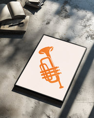 Orange Horn Poster Tablosu