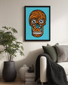 Orange Skull Poster Tablosu