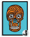 Orange Skull Poster Tablosu