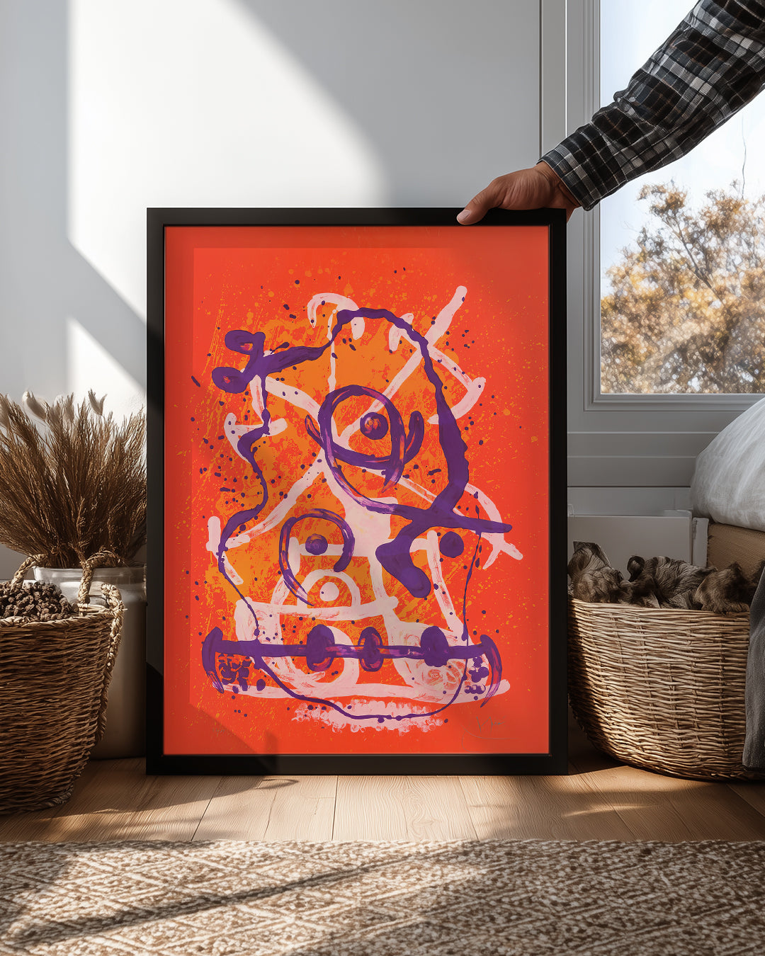 Orange Swirl Poster Tablosu