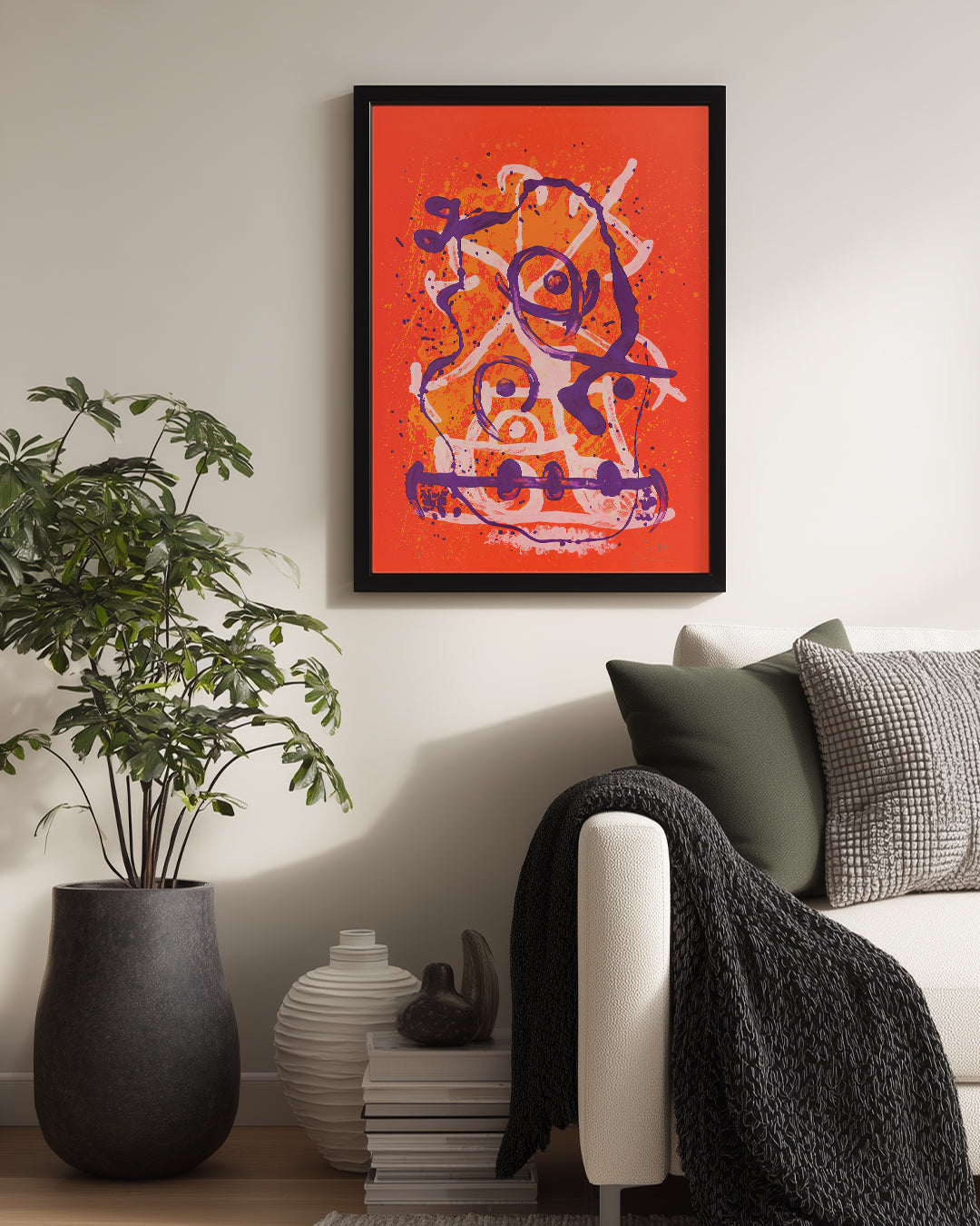 Orange Swirl Poster Tablosu