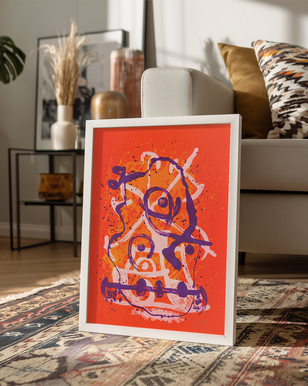 Orange Swirl Poster Tablosu