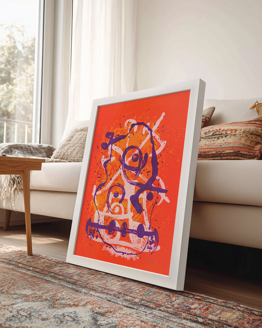 Orange Swirl Poster Tablosu