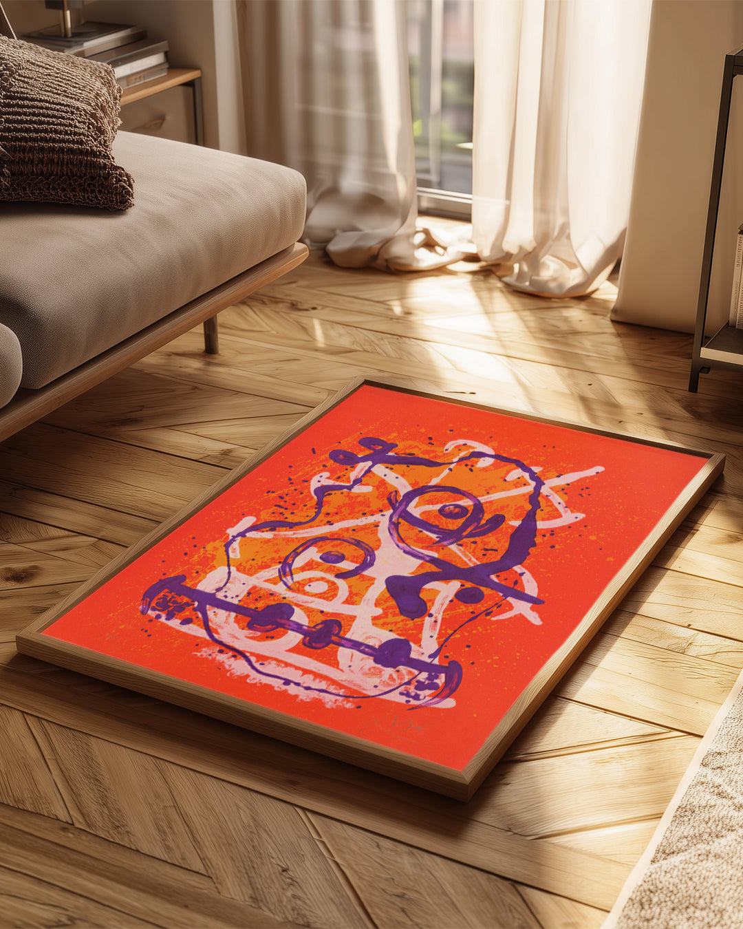 Orange Swirl Poster Tablosu