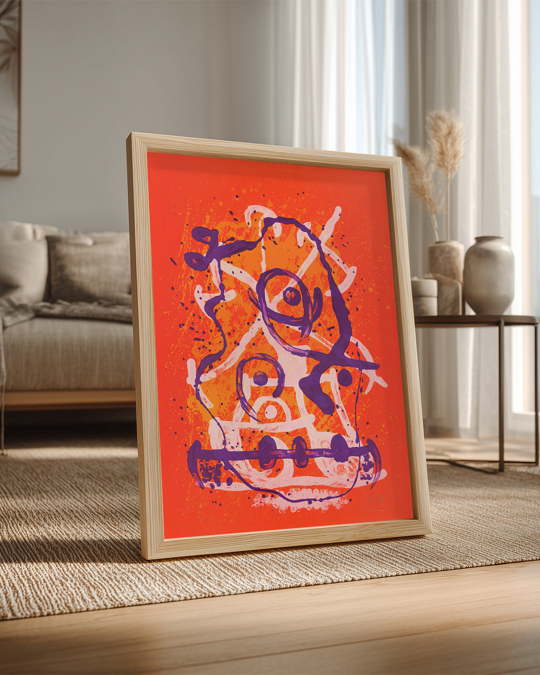 Orange Swirl Poster Tablosu