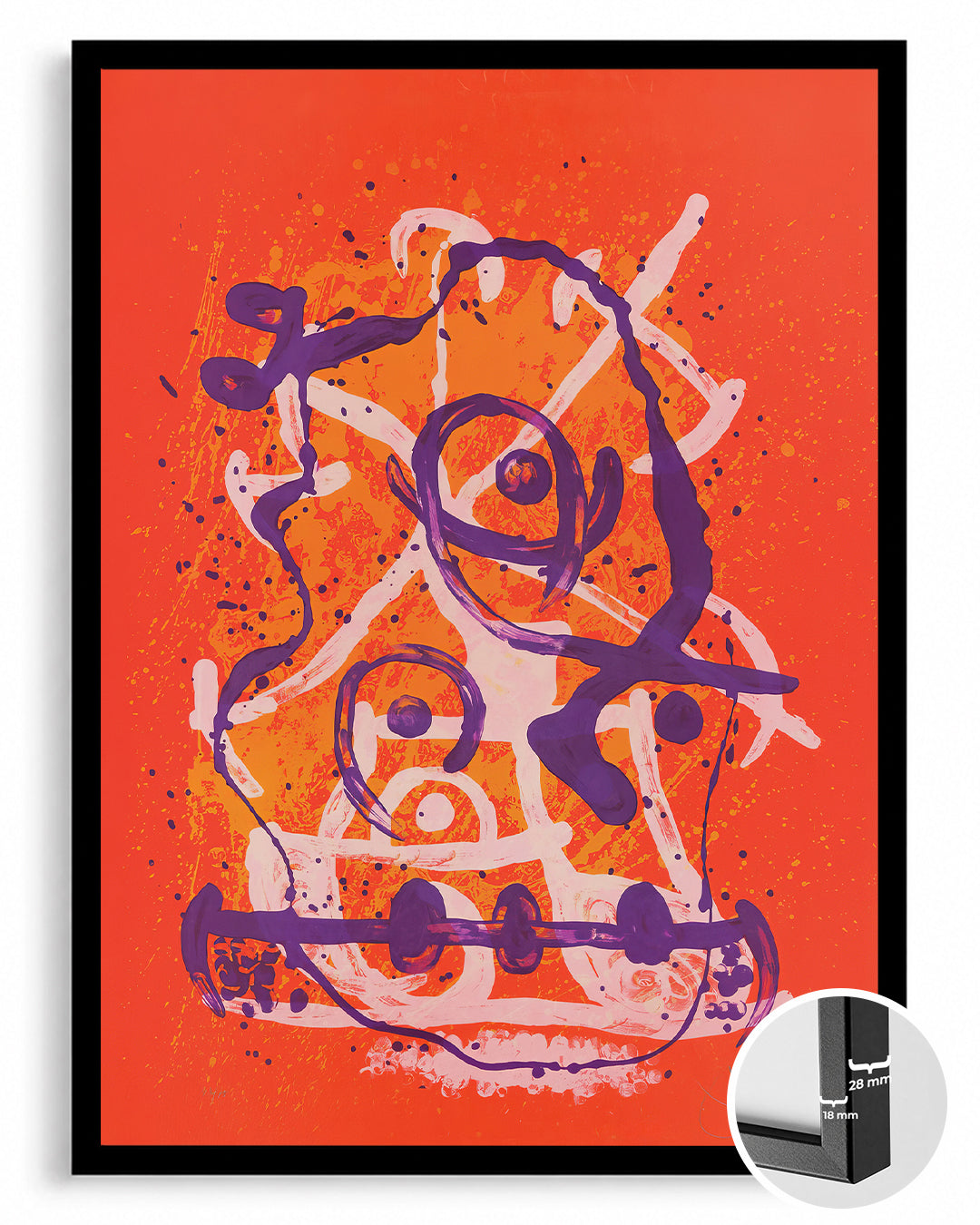 Orange Swirl Poster Tablosu