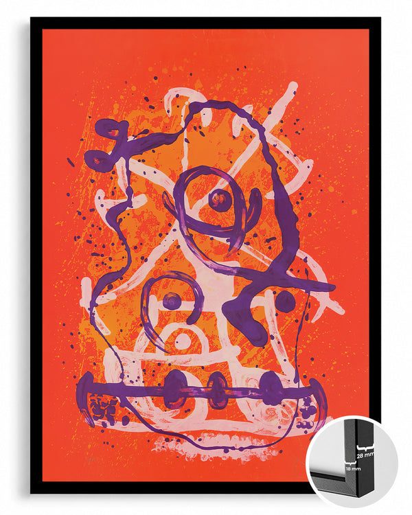 Orange Swirl Poster Tablosu