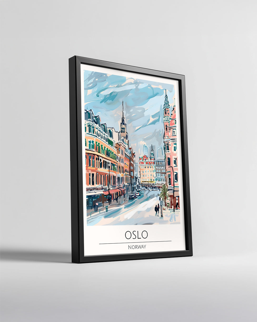 Oslo Norveç Poster Tablosu