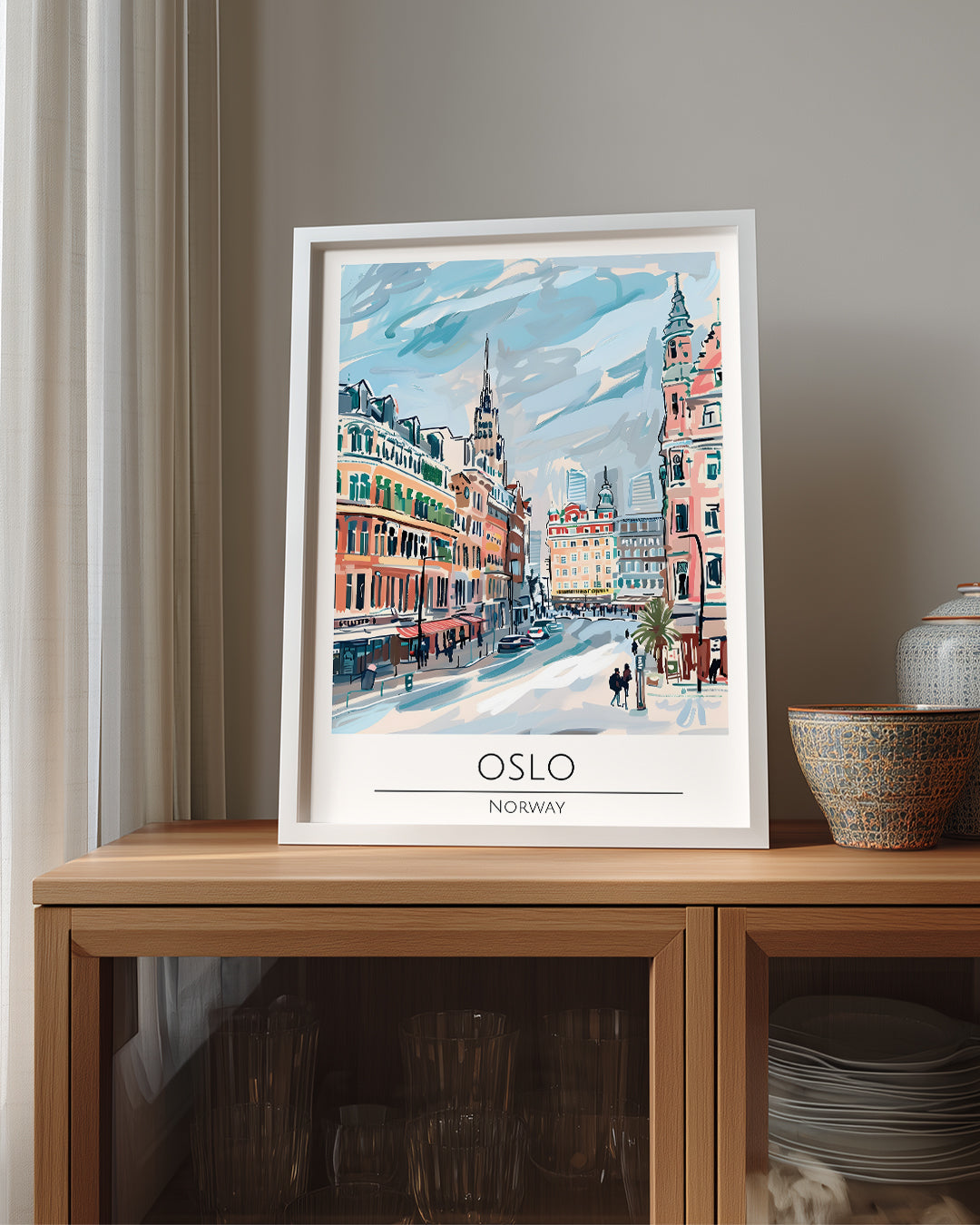 Oslo Norveç Poster Tablosu