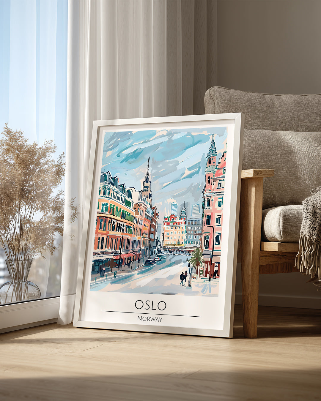 Oslo Norveç Poster Tablosu