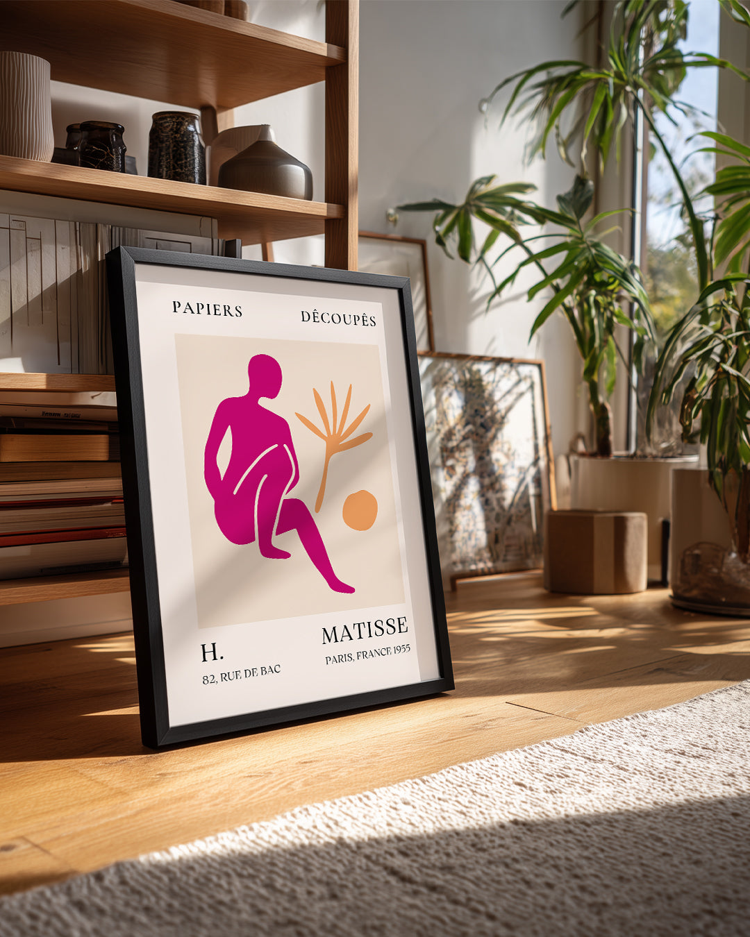 Oturan Figür ve Yaprak - Henri Matisse - 1955 Poster Tablosu