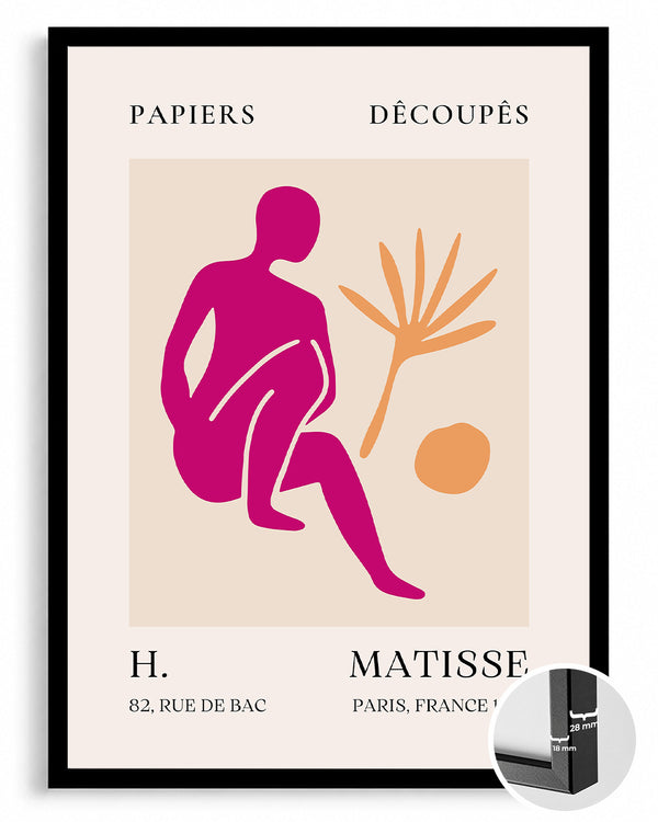 Oturan Figür ve Yaprak - Henri Matisse - 1955 Poster Tablosu