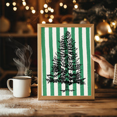 Outdoor Christmas Tree Poster Tablosu