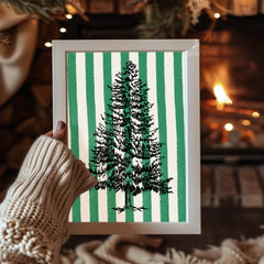 Outdoor Christmas Tree Poster Tablosu