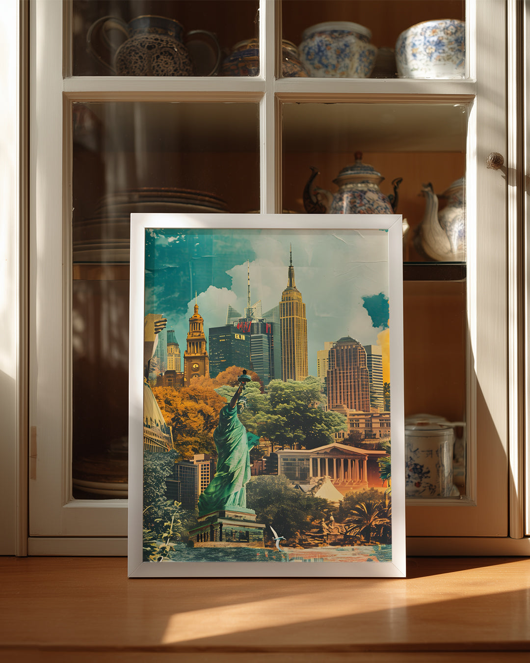 Özgürlük Anıtı - Şehir Manzarası ve Doğayla Buluşma Poster Tablosu