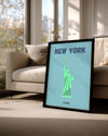 Özgürlük Heykeli - New York Silüeti Poster Tablosu