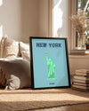 Özgürlük Heykeli - New York Silüeti Poster Tablosu