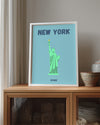 Özgürlük Heykeli - New York Silüeti Poster Tablosu