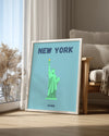 Özgürlük Heykeli - New York Silüeti Poster Tablosu