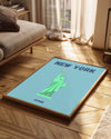 Özgürlük Heykeli - New York Silüeti Poster Tablosu