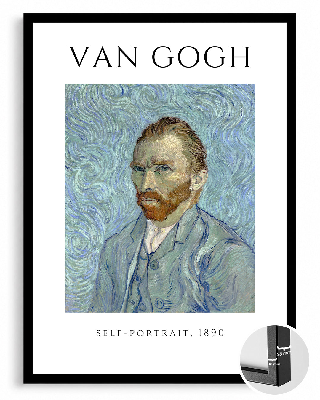 Özportre - Vincent van Gogh - 1890 Poster Tablosu