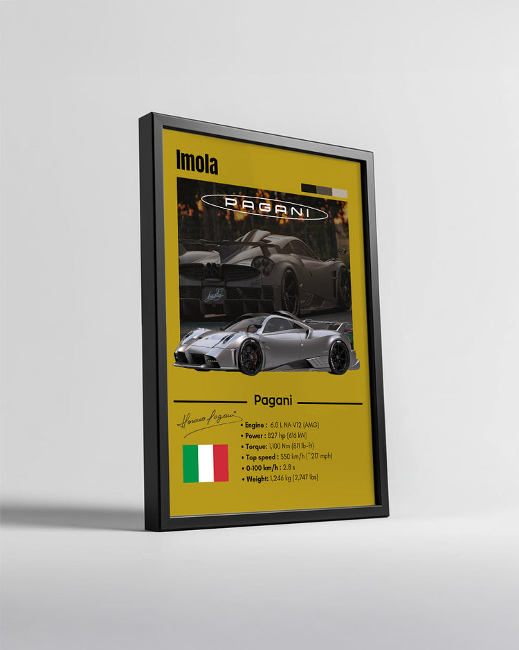 Pagani Imola Poster Tablosu
