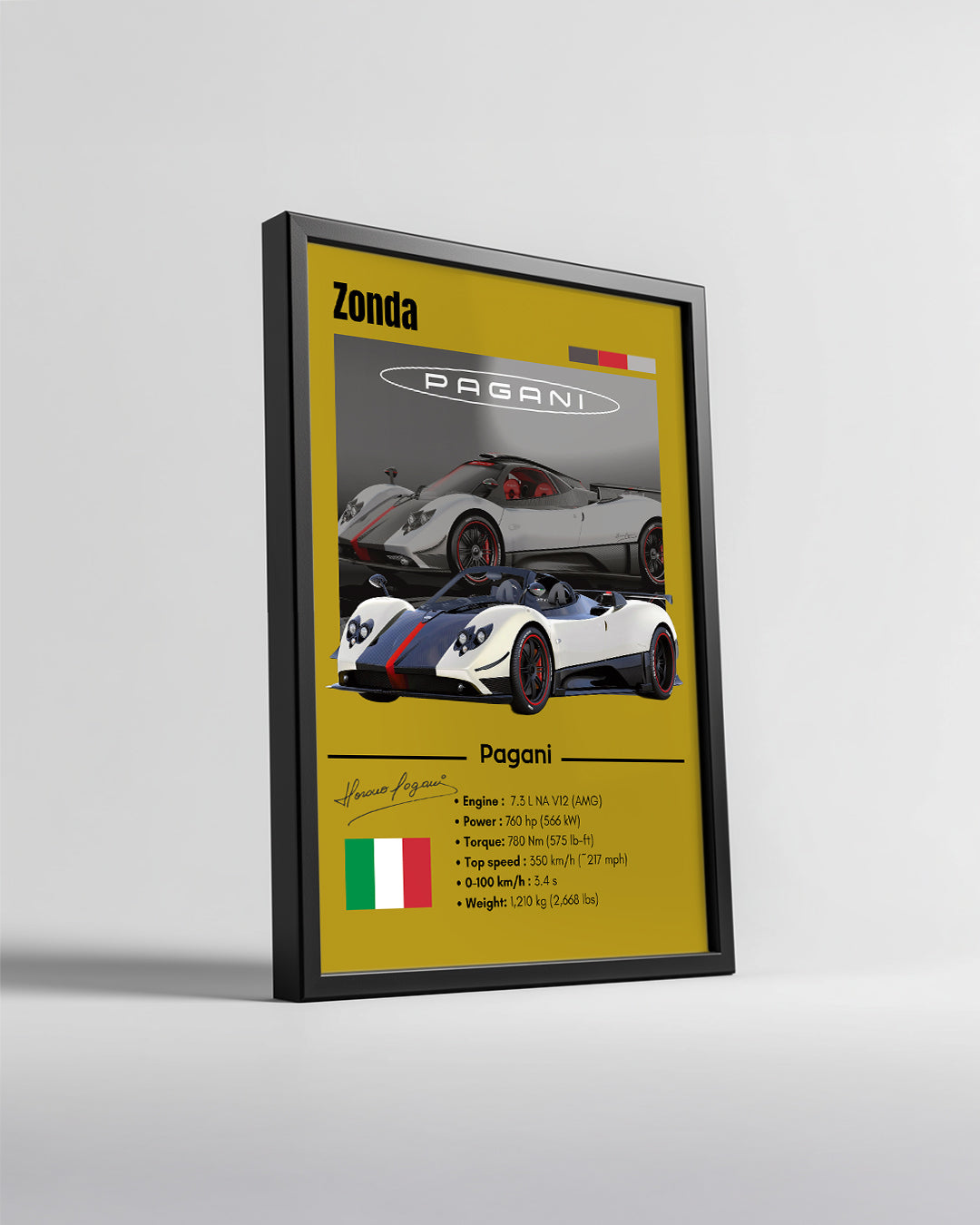 Pagani Zonda Poster Tablosu