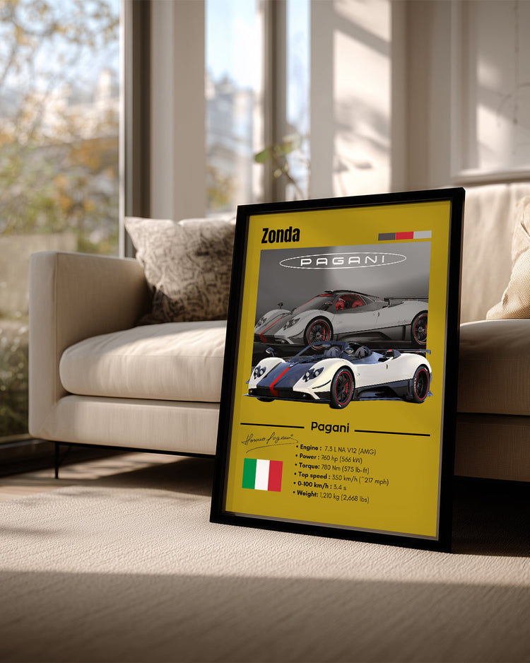 Pagani Zonda Poster Tablosu