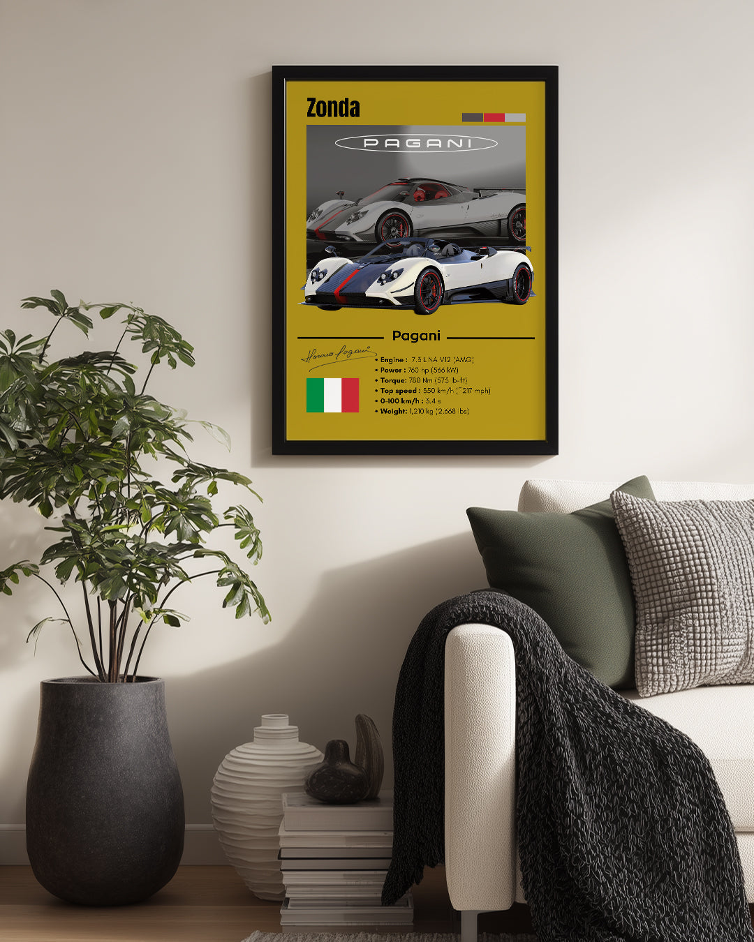 Pagani Zonda Poster Tablosu