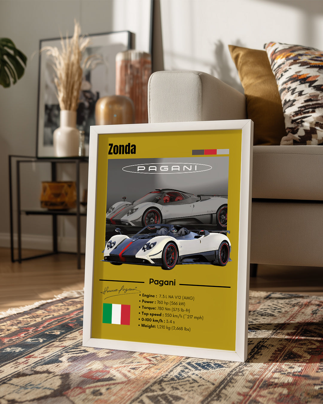 Pagani Zonda Poster Tablosu