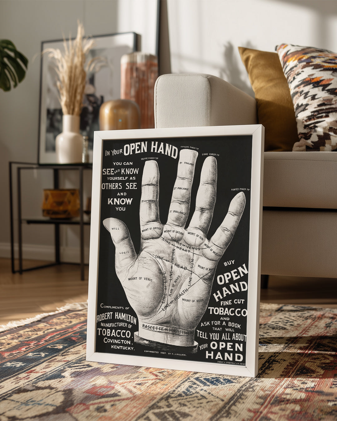 Palm Hand Poster Tablosu